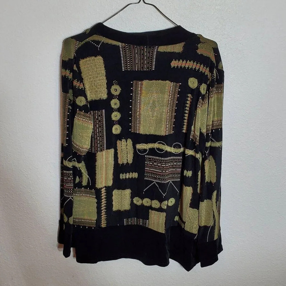 Coldwater Creek Womens Geometric Open Knit Cardigan Shrug Size Medium - Picture 8 of 10